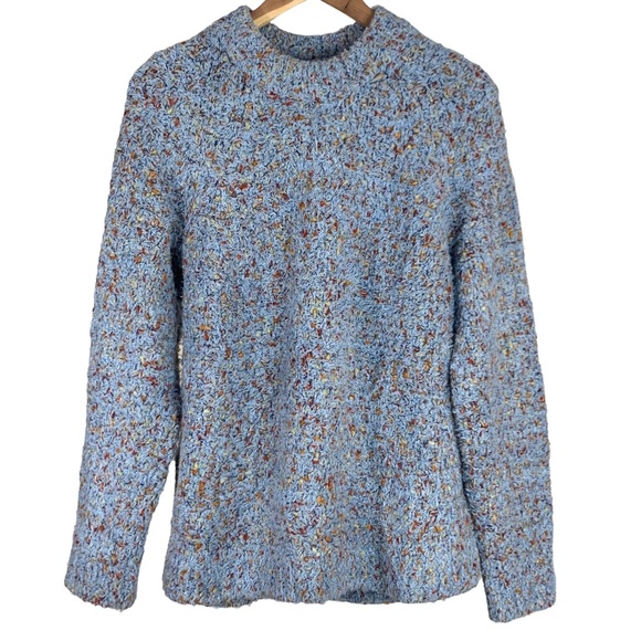 Lou & Grey Women’s Soft Chunky Knit Oversized Turtleneck Sweater Baby Blue Small - Picture 3 of 16